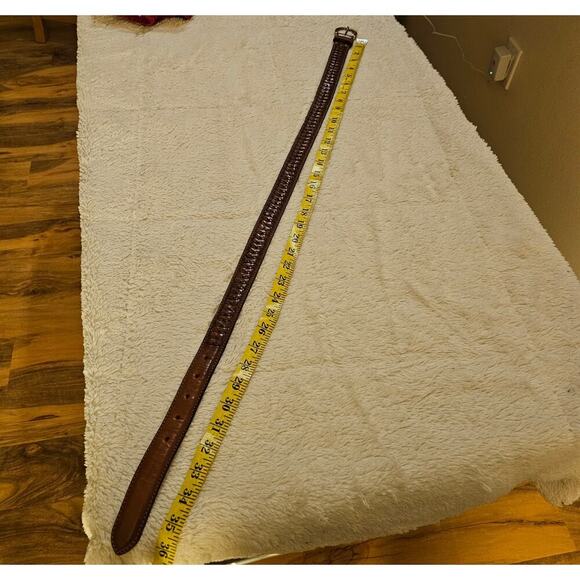 Nanni Milano Made in Italy Brown woven 80/32 belt. Artzy. Boho. Cottagecore - Picture 7 of 15